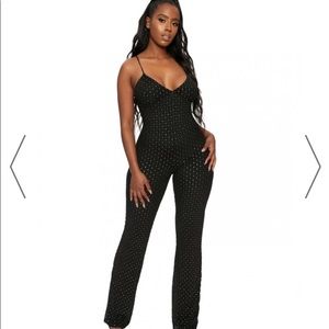 Naked Wardrobe NWOT Diamond Jumpsuit
